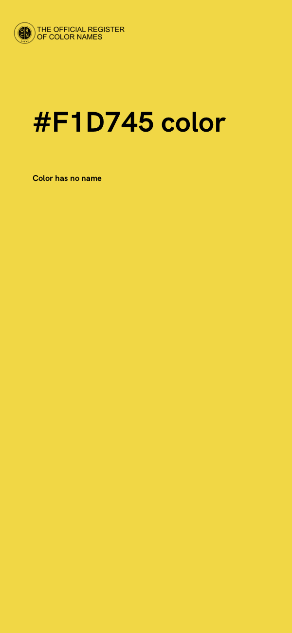 #F1D745 color image