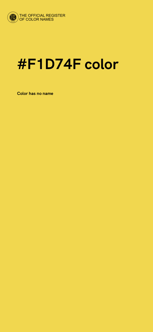 #F1D74F color image