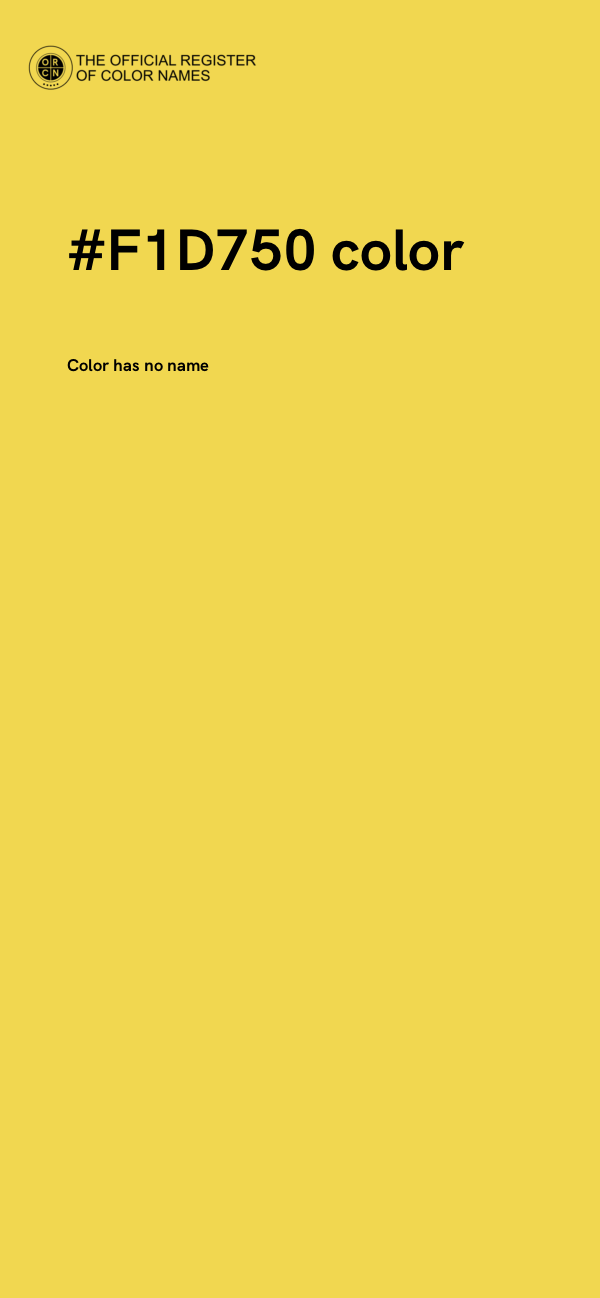 #F1D750 color image