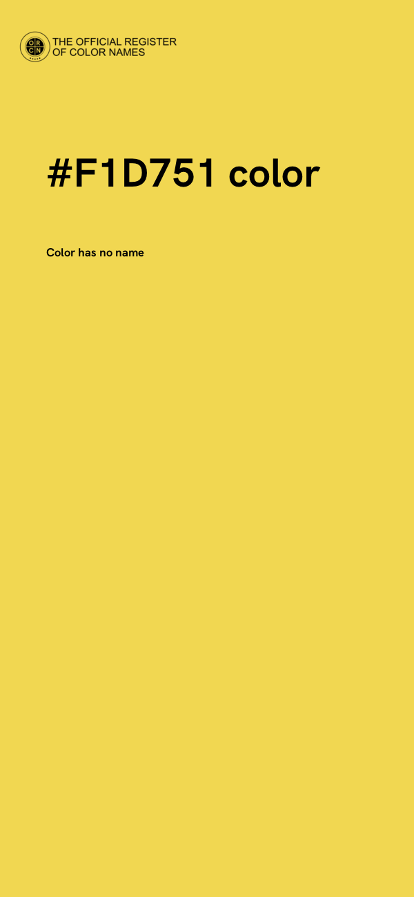 #F1D751 color image