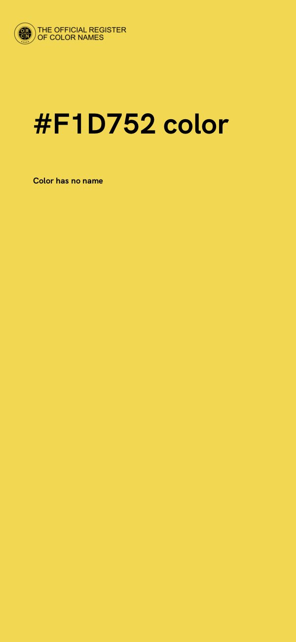 #F1D752 color image