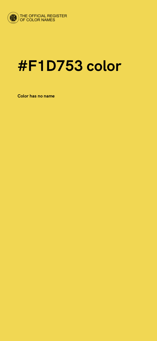 #F1D753 color image
