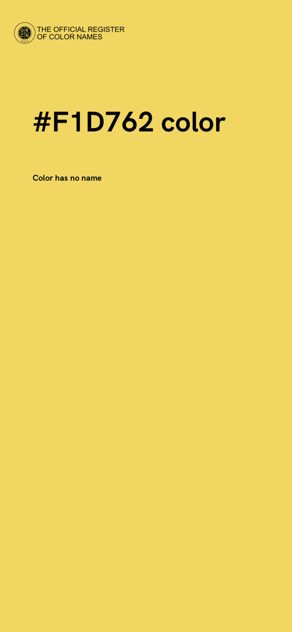 #F1D762 color image