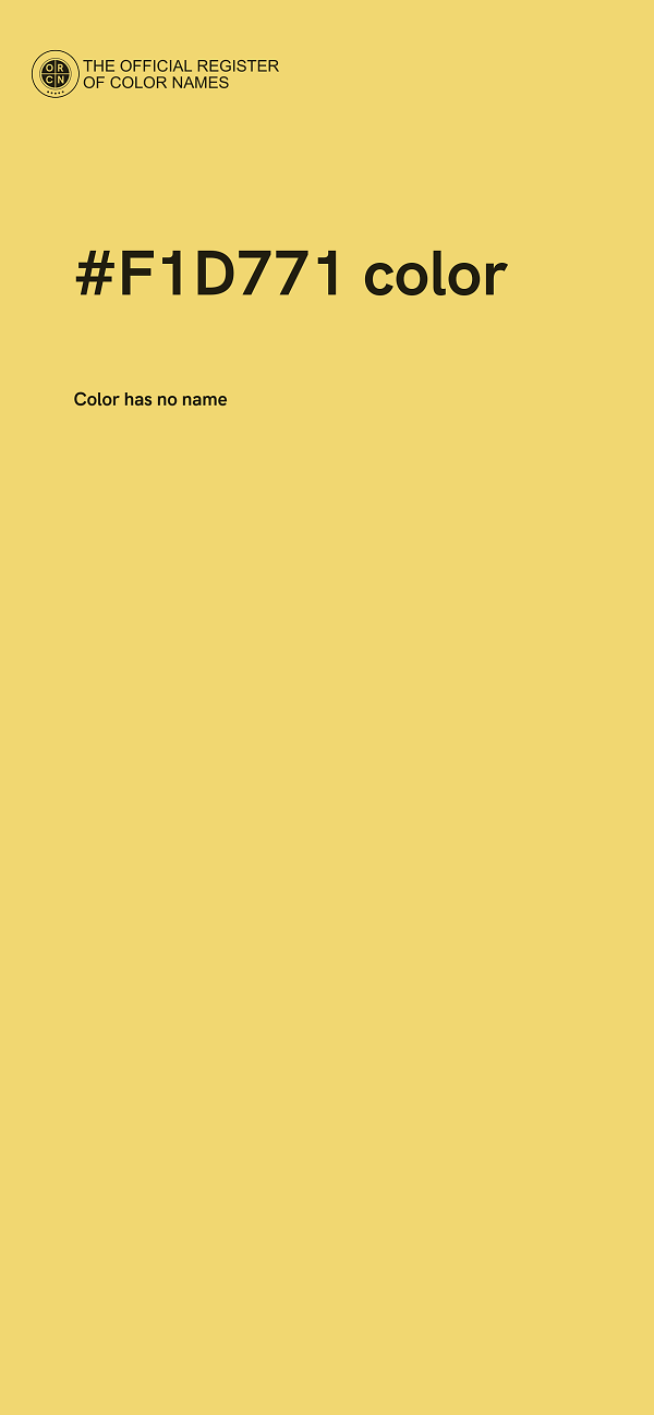 #F1D771 color image