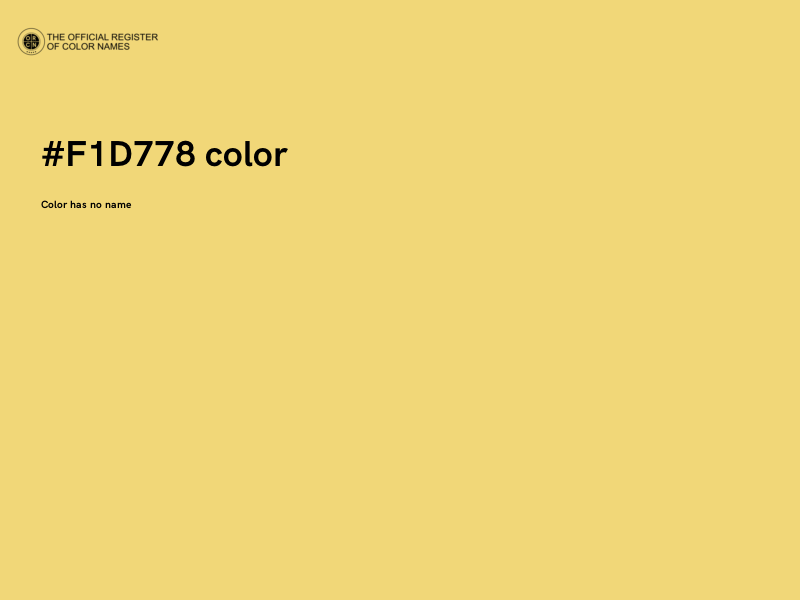 #F1D778 color image