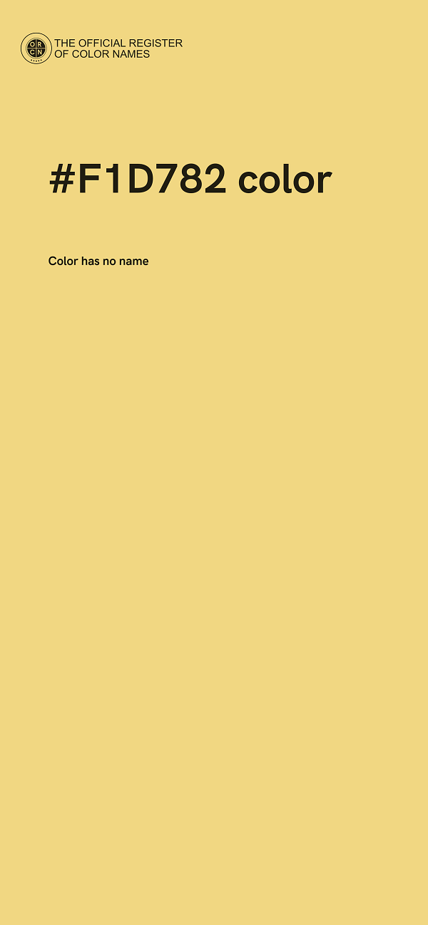 #F1D782 color image