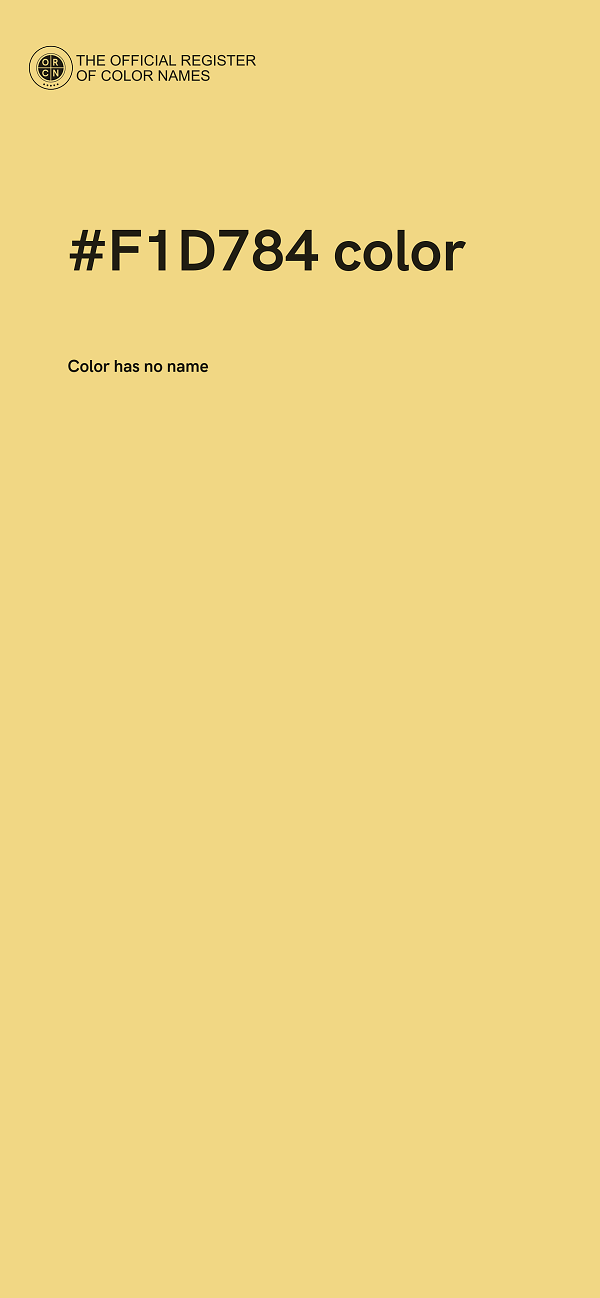 #F1D784 color image