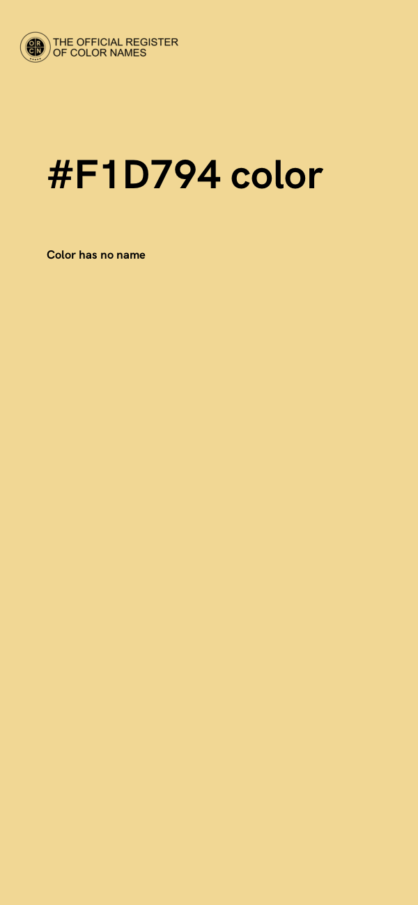 #F1D794 color image