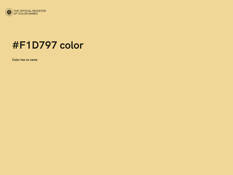 #F1D797 color image