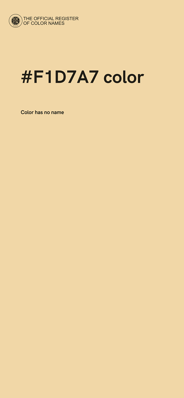 #F1D7A7 color image