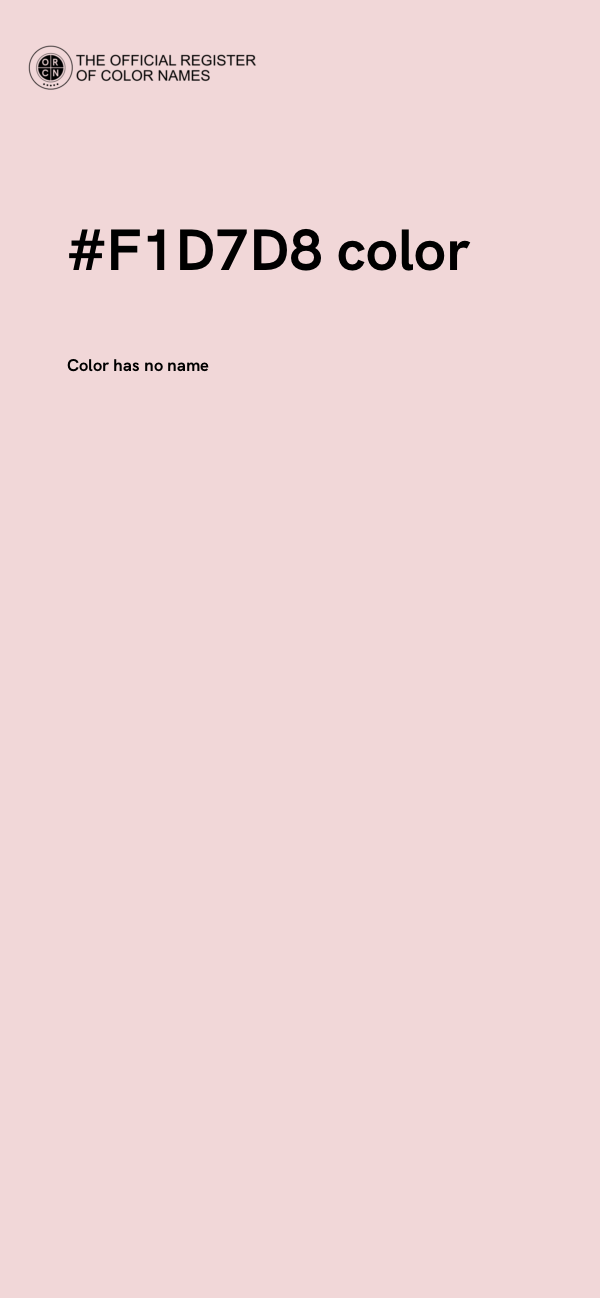 #F1D7D8 color image
