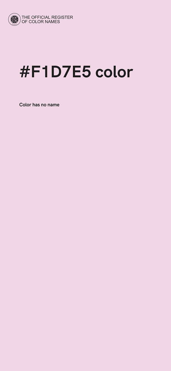 #F1D7E5 color image