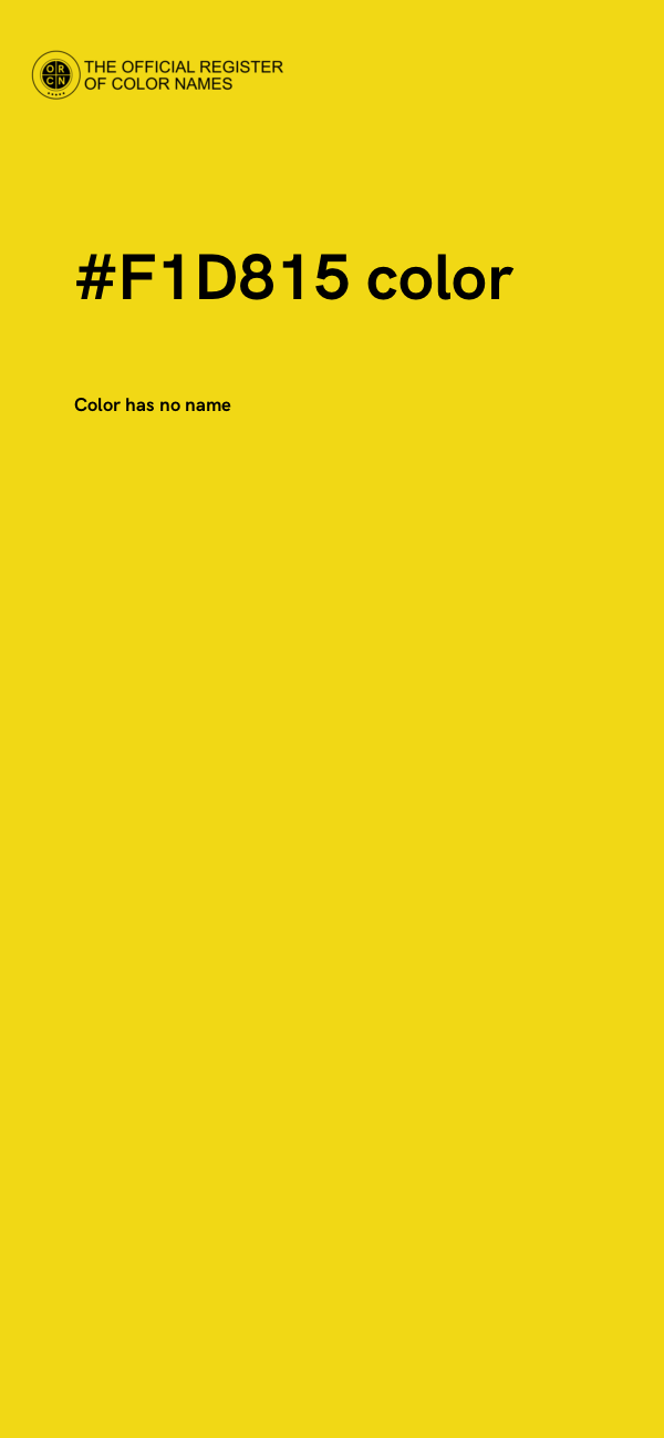 #F1D815 color image
