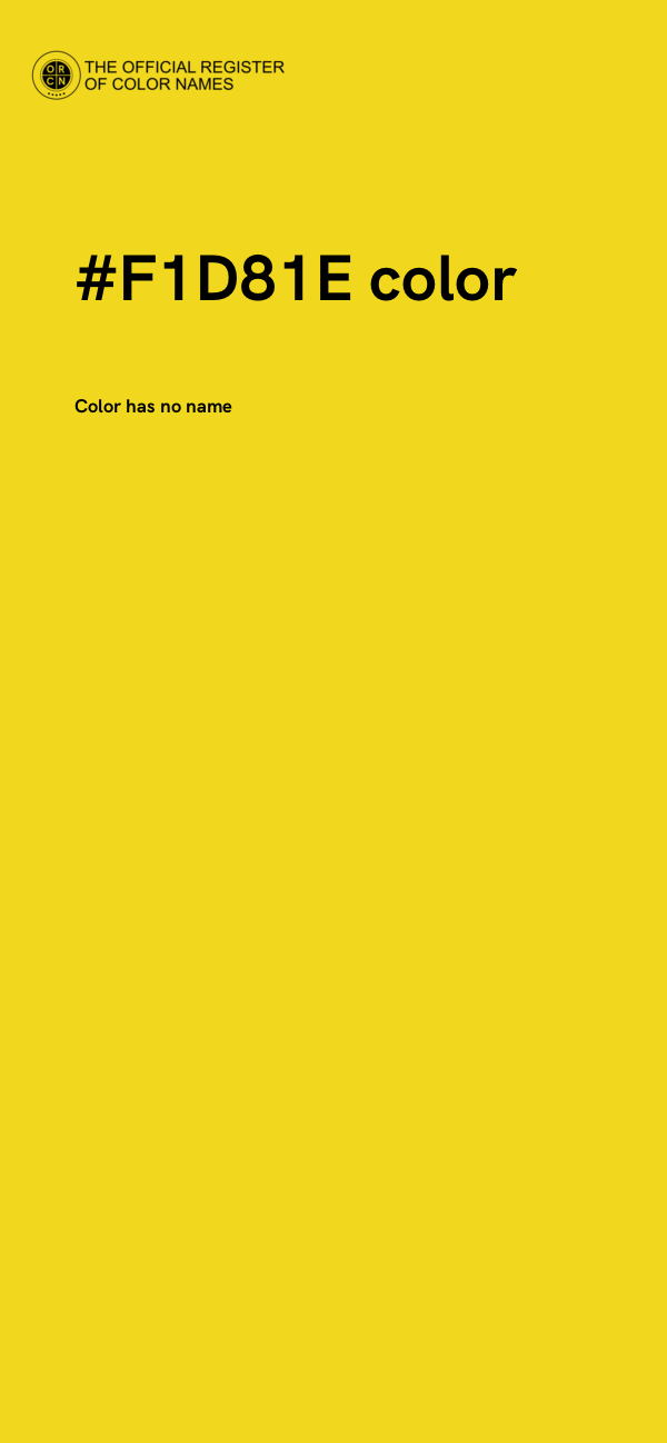 #F1D81E color image