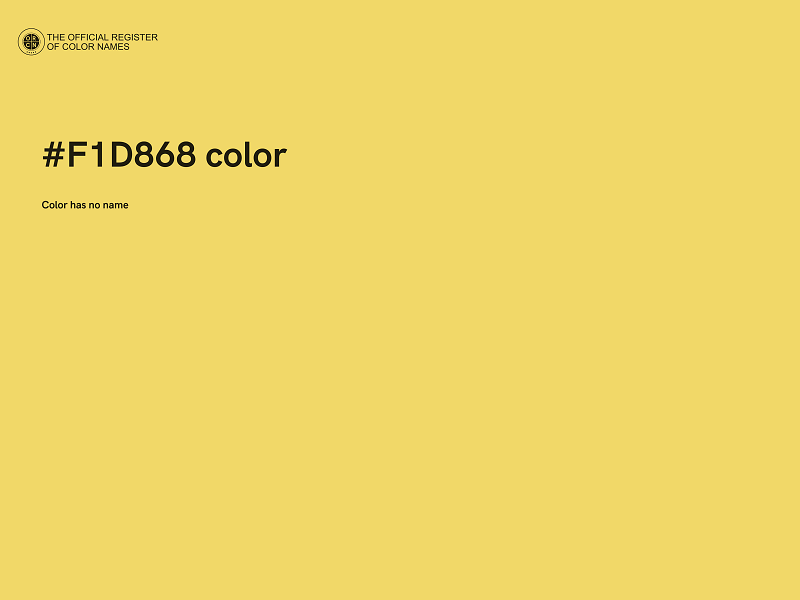 #F1D868 color image