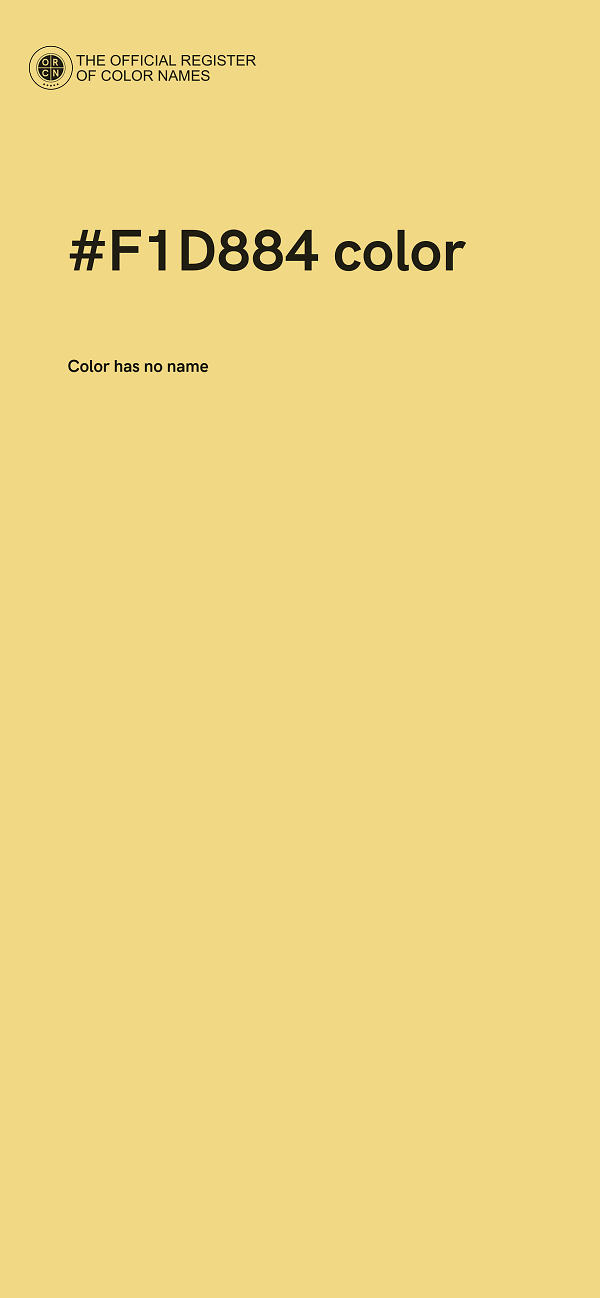 #F1D884 color image