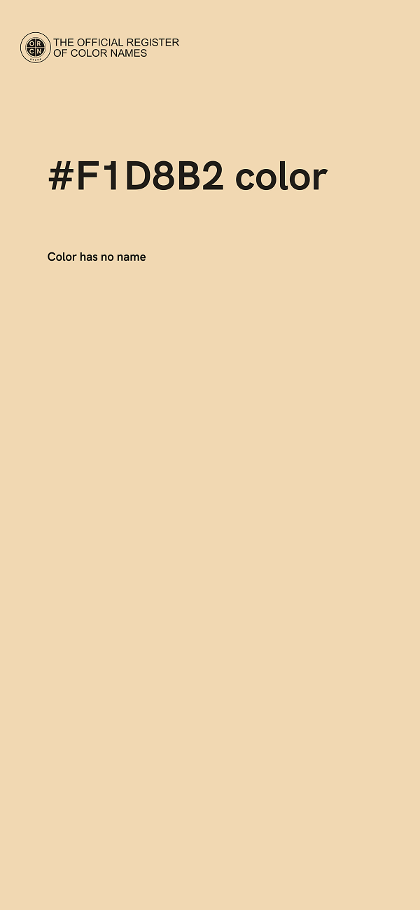 #F1D8B2 color image
