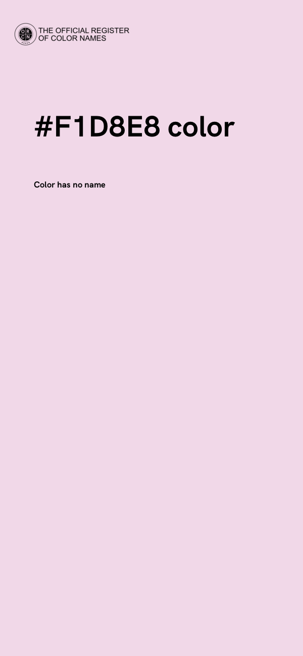#F1D8E8 color image