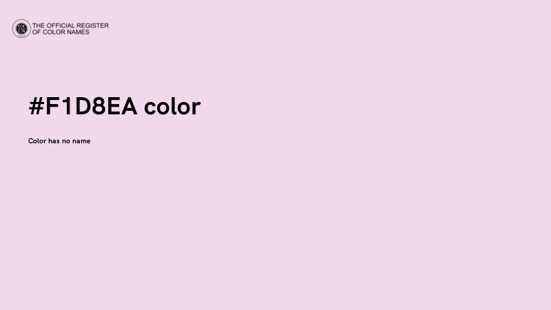 #F1D8EA color image