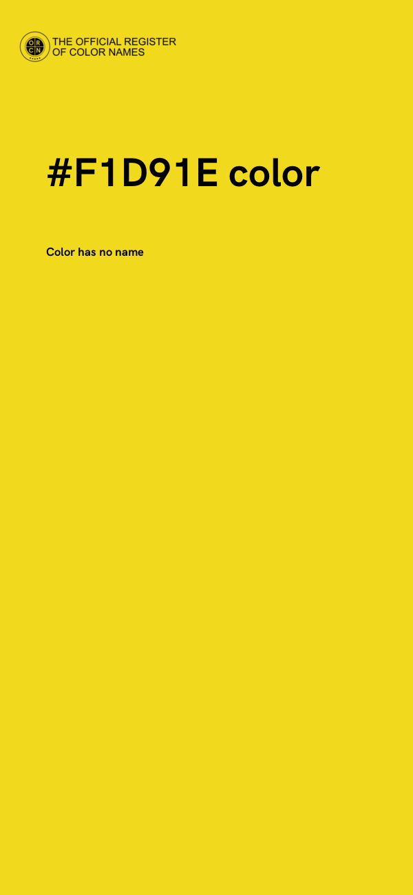 #F1D91E color image