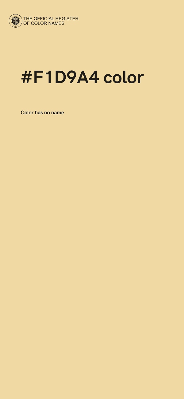 #F1D9A4 color image