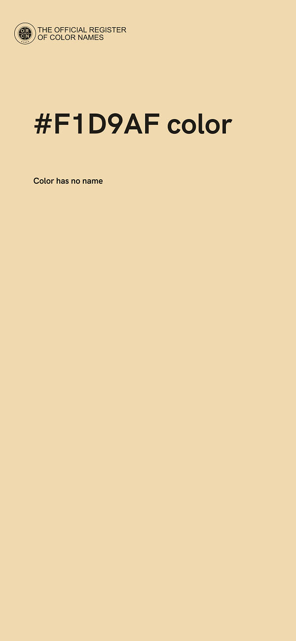 #F1D9AF color image