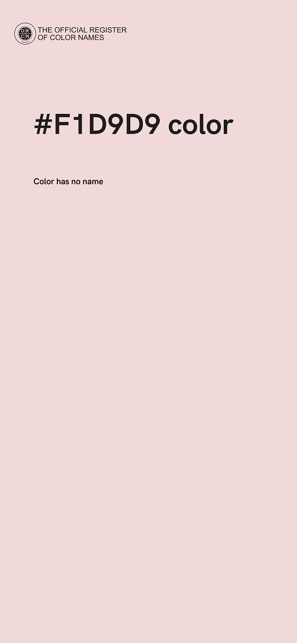 #F1D9D9 color image
