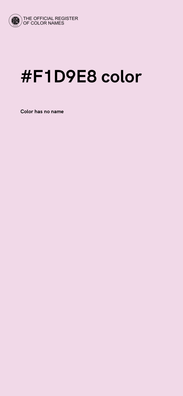 #F1D9E8 color image