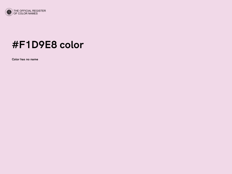 #F1D9E8 color image