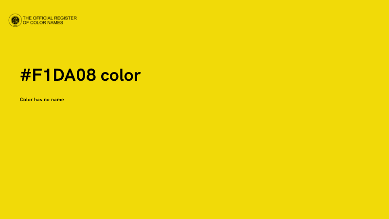 #F1DA08 color image