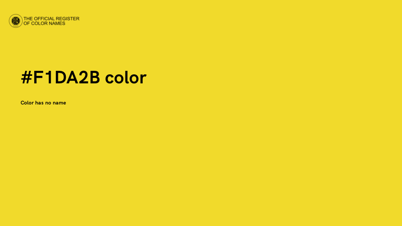 #F1DA2B color image