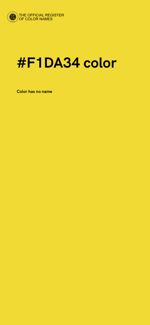 #F1DA34 color image