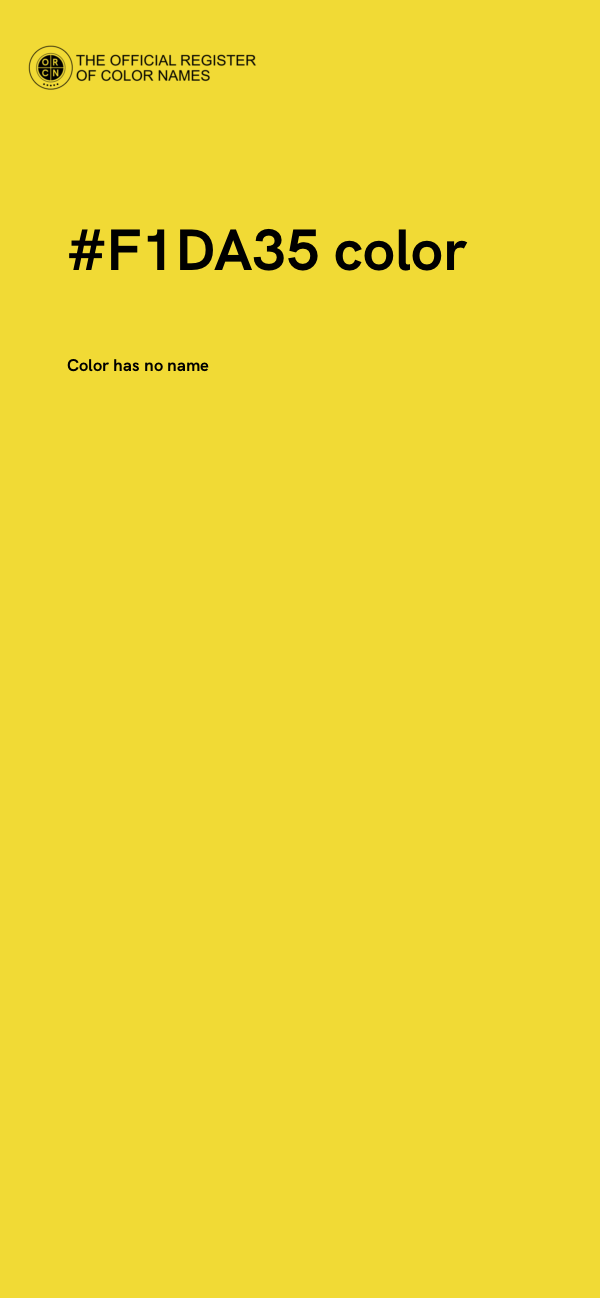 #F1DA35 color image