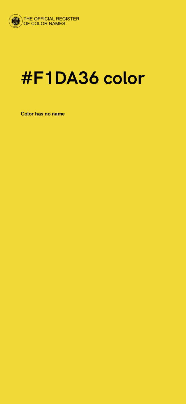 #F1DA36 color image