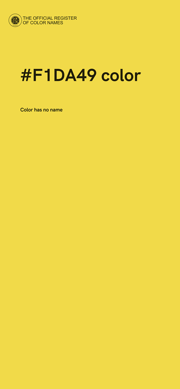 #F1DA49 color image