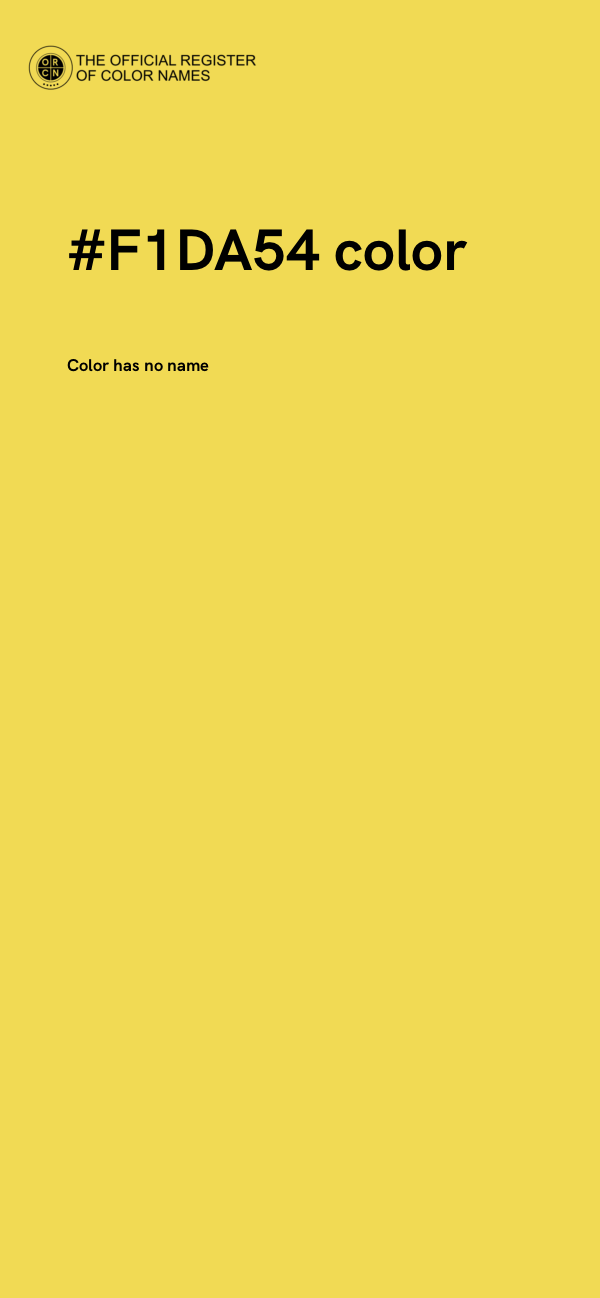 #F1DA54 color image