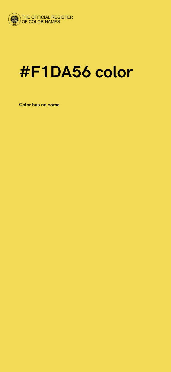 #F1DA56 color image