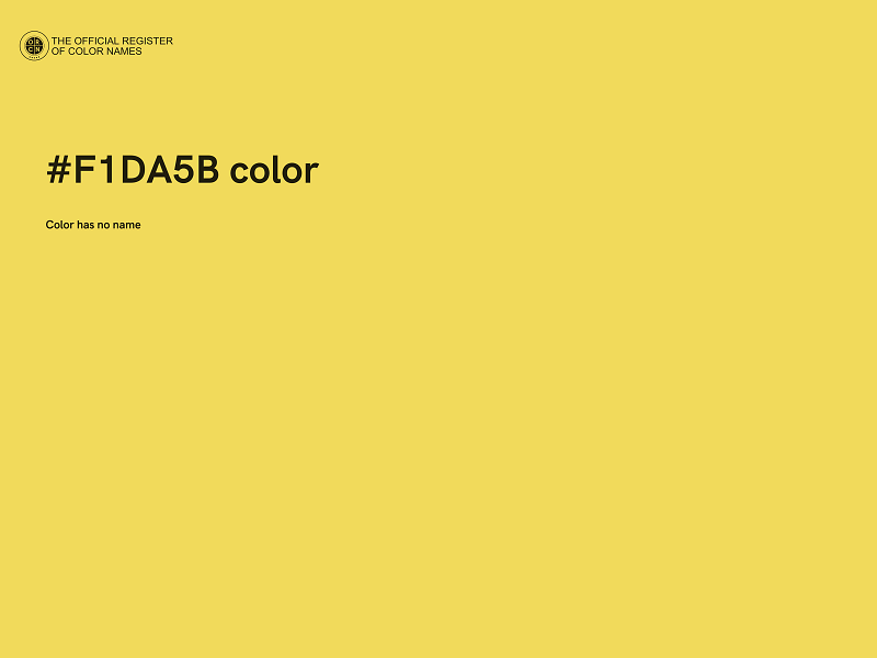 #F1DA5B color image