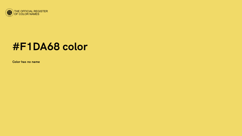 #F1DA68 color image