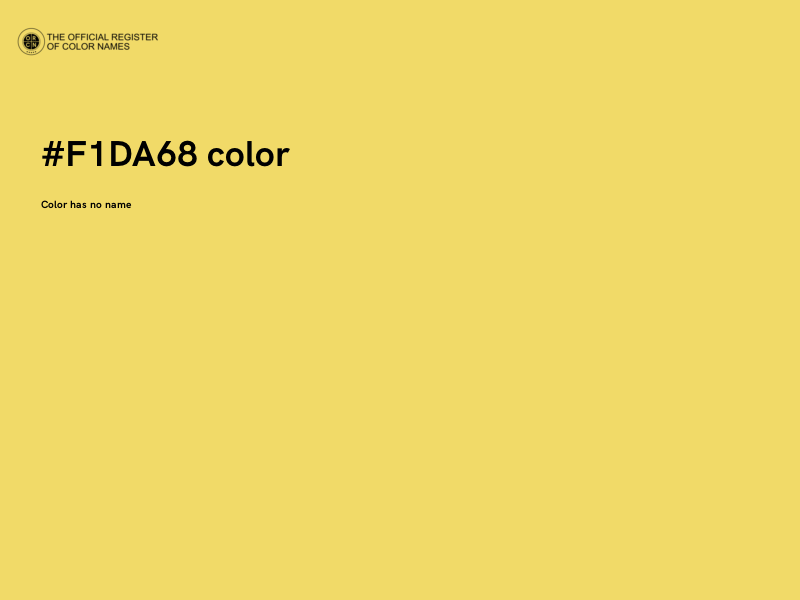 #F1DA68 color image