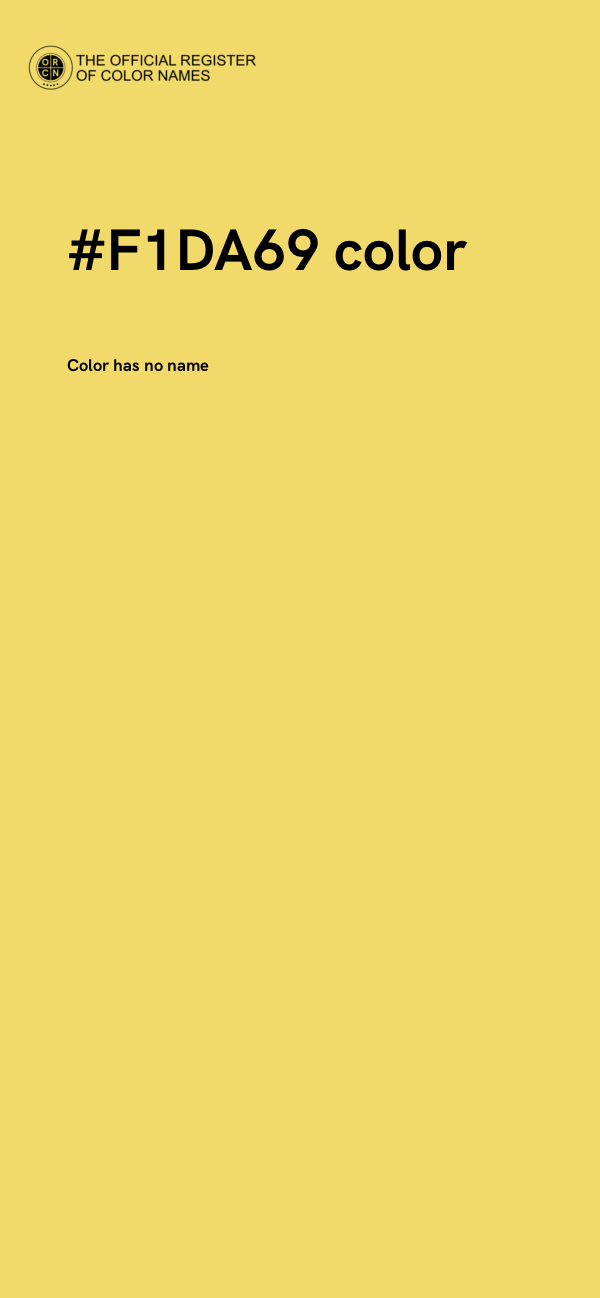 #F1DA69 color image