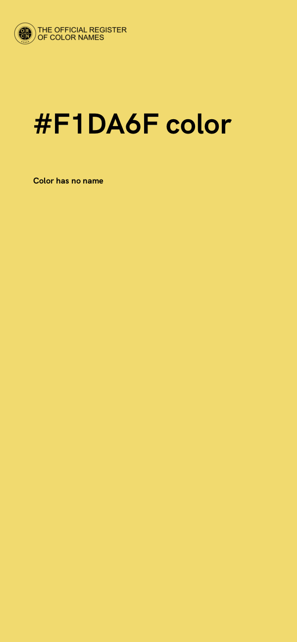 #F1DA6F color image