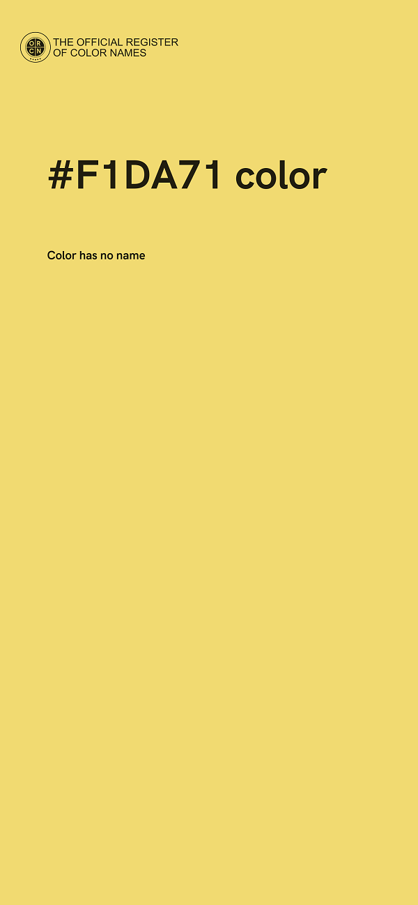 #F1DA71 color image