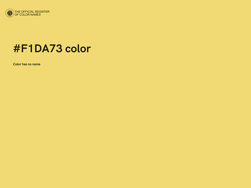 #F1DA73 color image