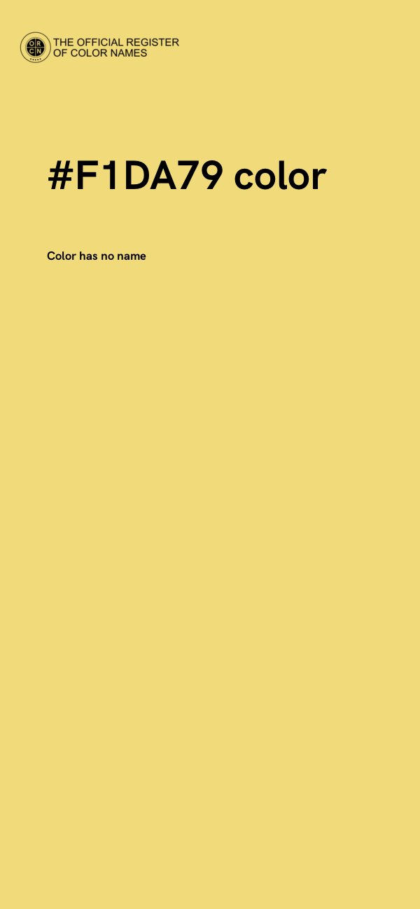 #F1DA79 color image
