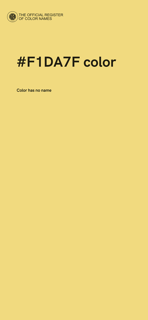 #F1DA7F color image