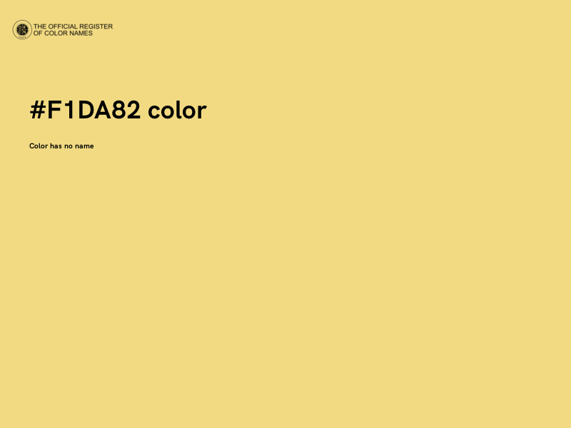#F1DA82 color image