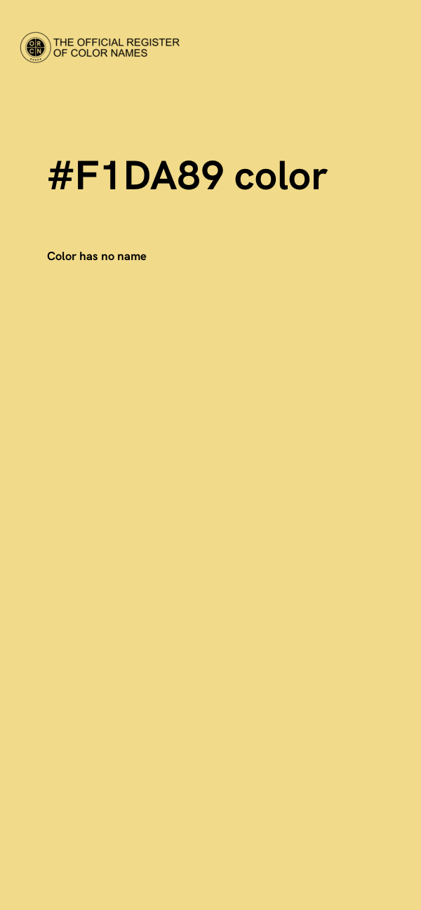 #F1DA89 color image