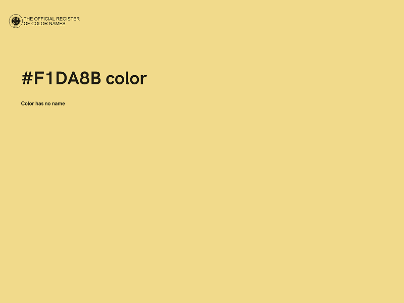 #F1DA8B color image