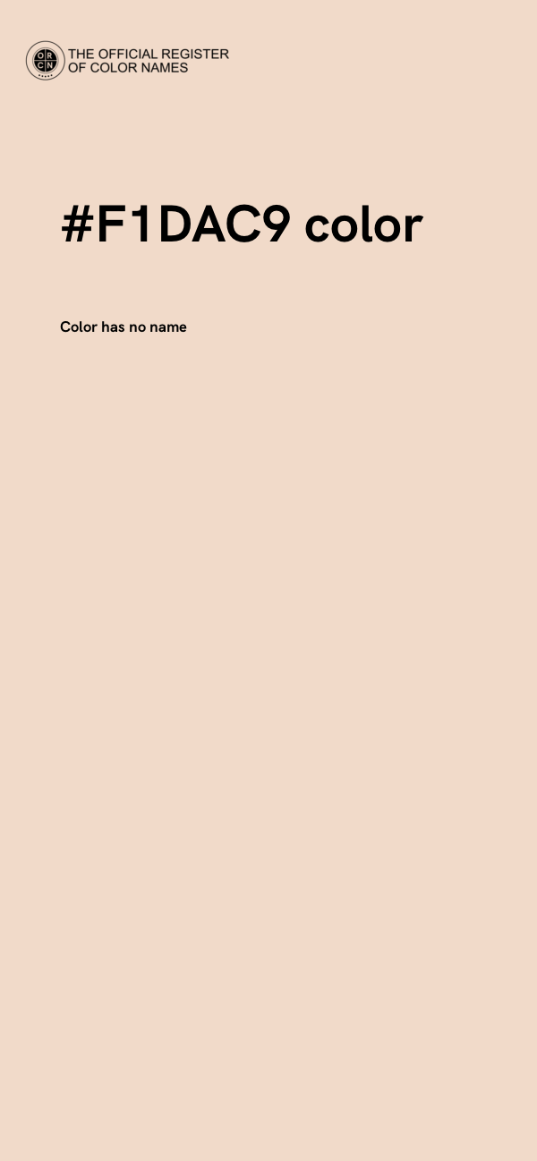 #F1DAC9 color image